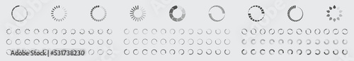 Circular Loading Buffering Icons Vector Video Ready for Animation Gif All Keyframes Frames Bufring Circle Waiting for Connection Buffer Preloader Download Symbol Easy Replace Color