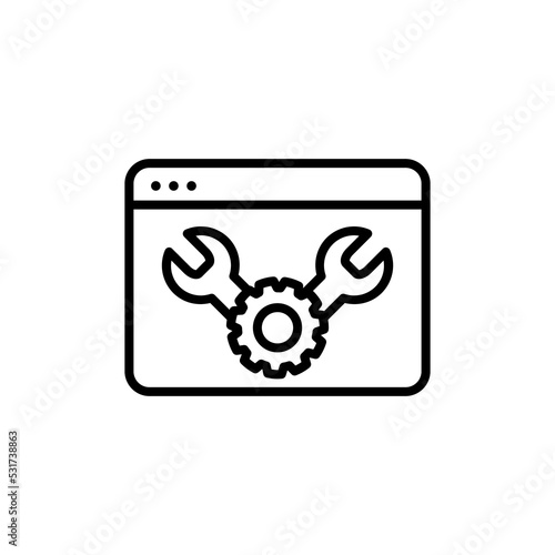 Baintenance line icon isolated on white background