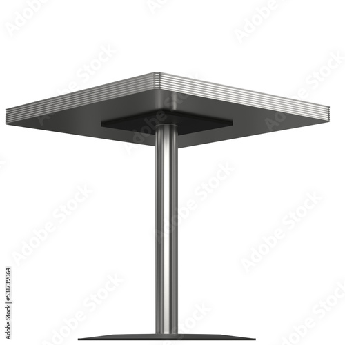 3D rendering illustration of a dining booth table