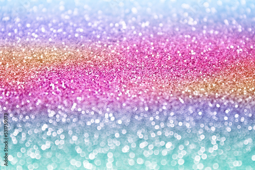 Obraz na plátne Fun rainbow birthday glitter unicorn princess party pony background invitation o