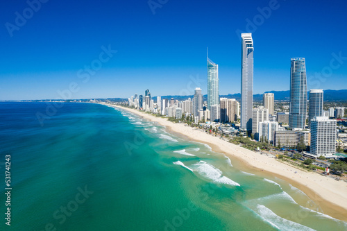Aerial view of Surfers Paradise on the Gold Coast © Zstock