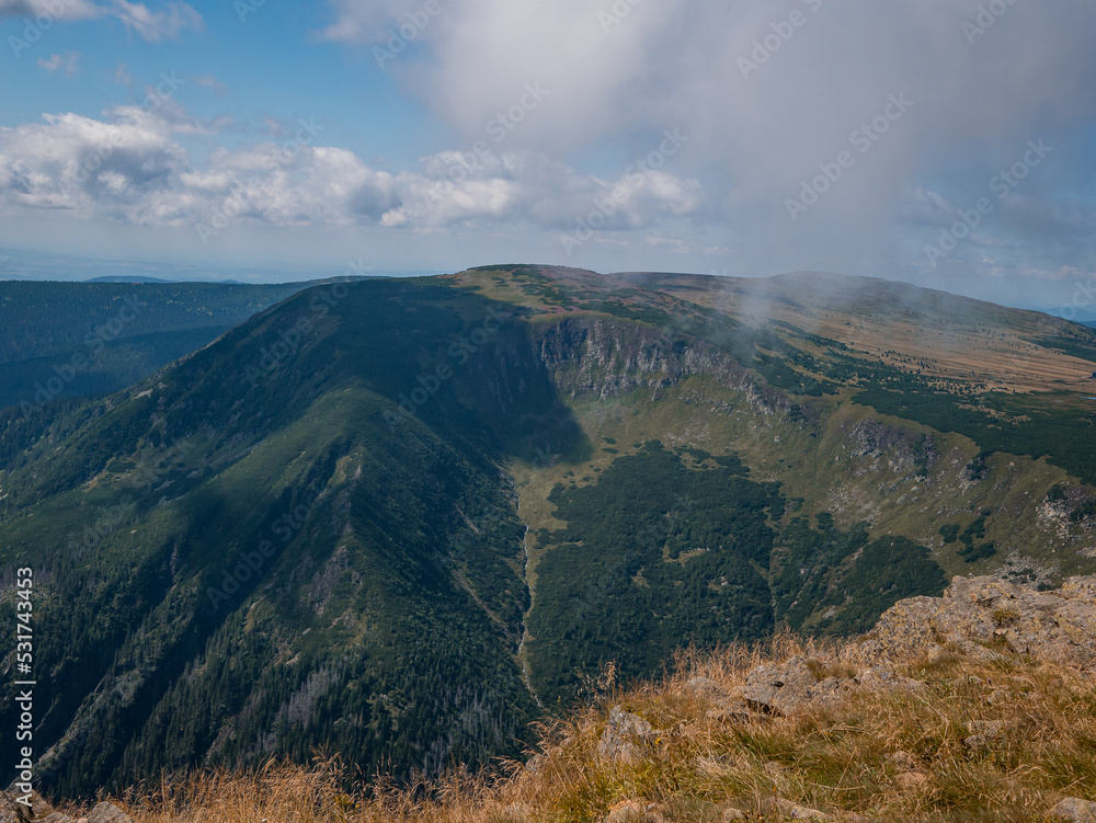 Views of nature at the highest mountain of the Czech Republic, Snezka