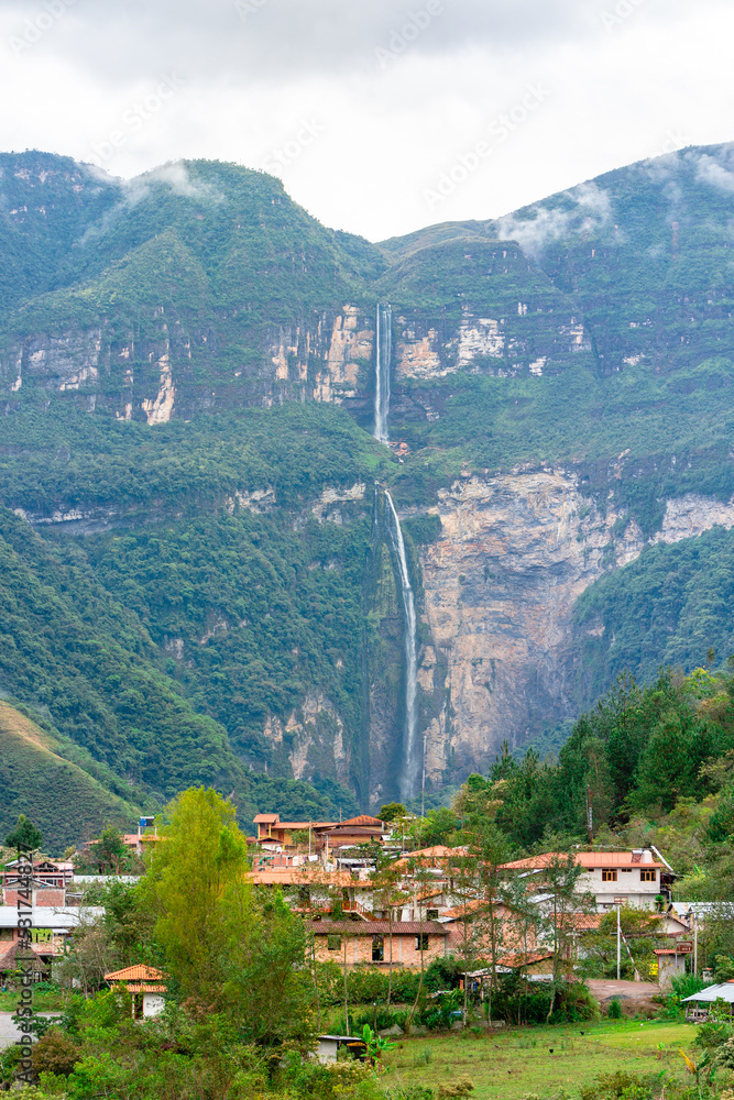 amazing view of gocta waterfall in peru