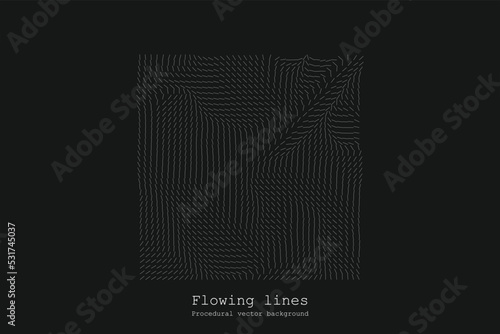 Abstract Line Matrix Pattern. Noise Flow Dynamic.