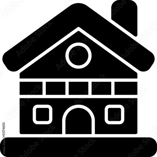 chalet flat icon