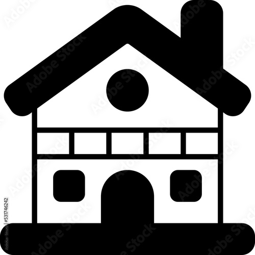chalet flat icon