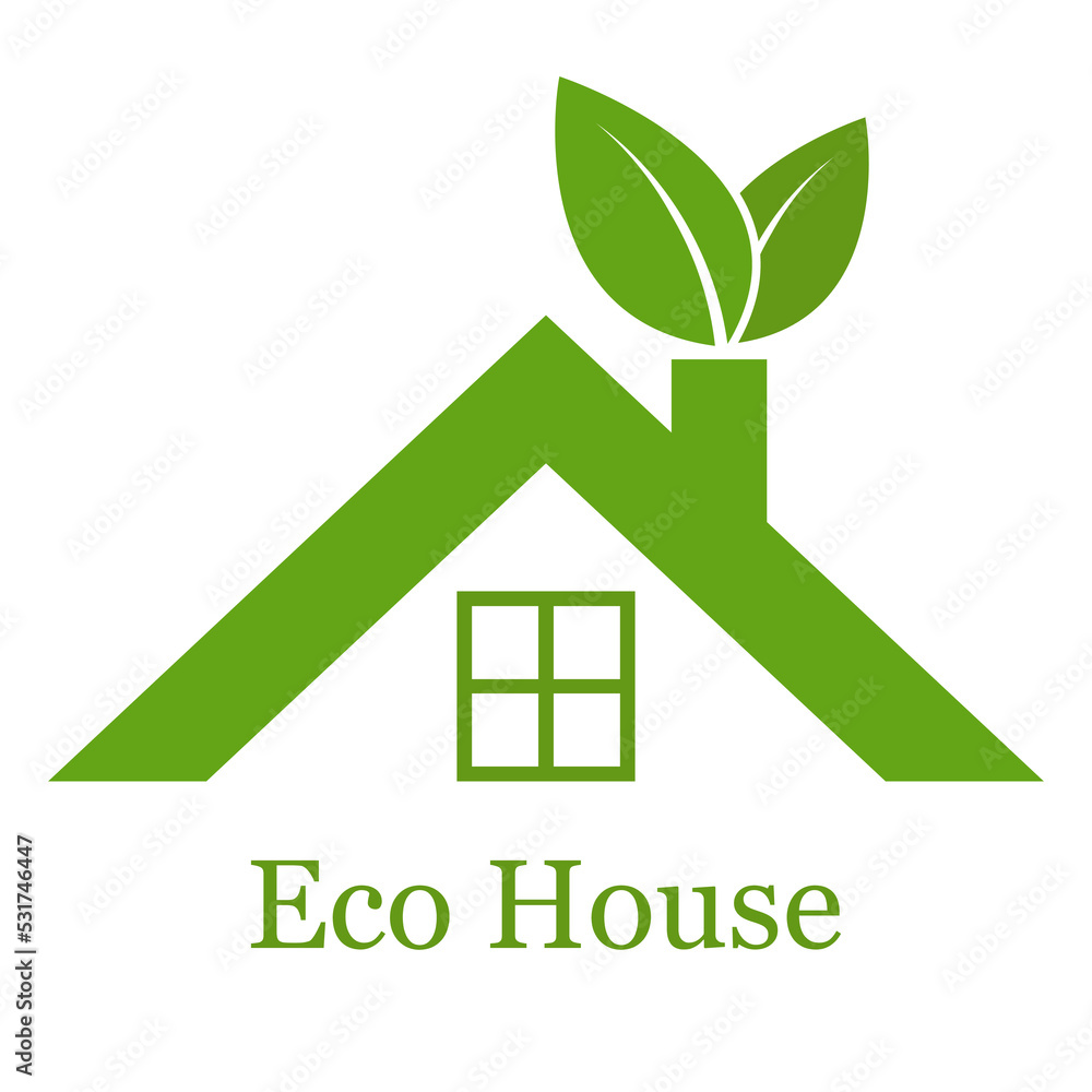 Green house logo illustration. Environment conservation concept. Green house logo illustration. Environment conservation concept.