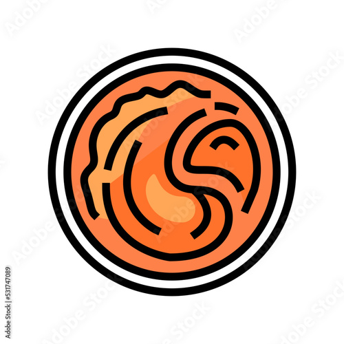 puree sweet potato color icon vector. puree sweet potato sign. isolated symbol illustration