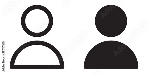 ofvs136 OutlineFilledVectorSign ofvs - avatar vector icon . isolated transparent . simple person sign . black outline and filled version . AI 10 / EPS 10 . g11475