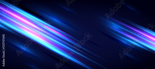 	
Abstract technology background with motion neon light effect.Vector illustration.	
