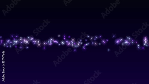 4K Video footage line of colorful stars animation