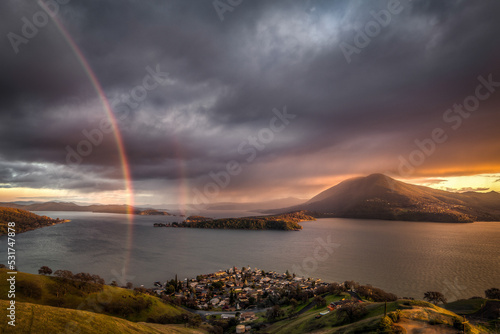 Wallpaper Mural rainbow over lake Torontodigital.ca