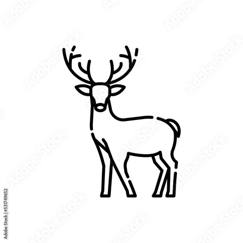 Deer Logo Template vector icon illustration design.