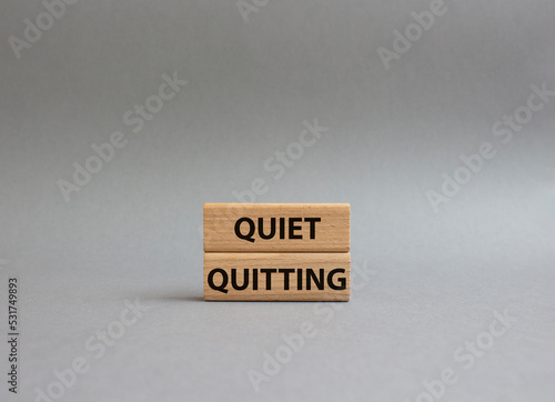 Bilde på lerret Quiet quitting symbol