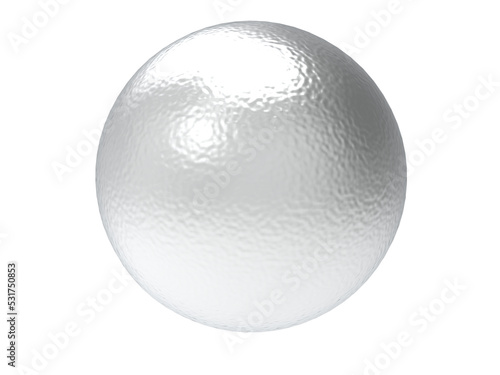 Matte rhodium ball.