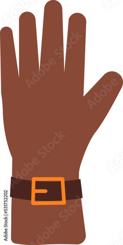 Winter glove with bracelet Warm Clothes. Vector illustration