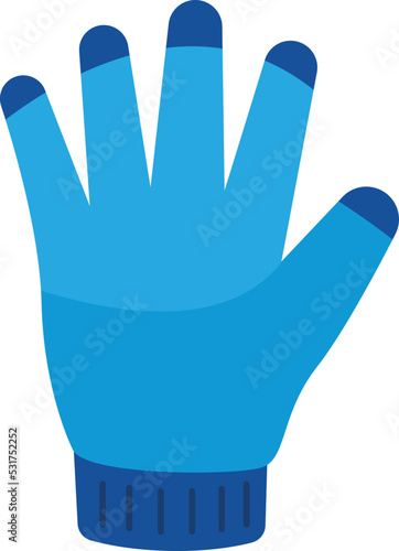 Winter fingerless glove Warm Clothes. Vector illustration