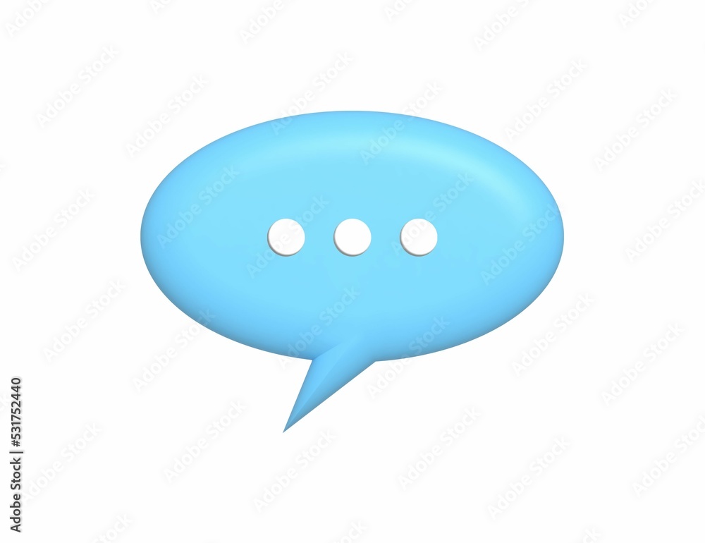 3d blue ellipse social media notification icon isolated on white background 3d blue ellipse social media notification icon isolated on white background