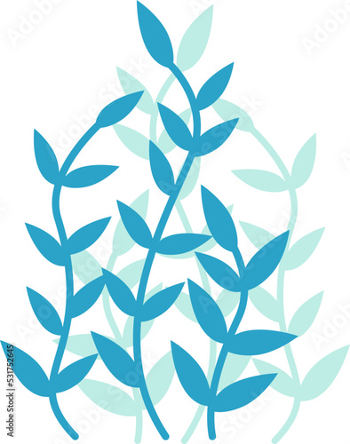 Seaweeds Sea Plant. Vector illustration