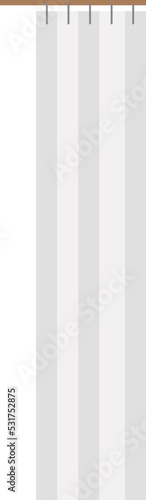 Shower curtain Bathroom Interior icon. Vector illustration