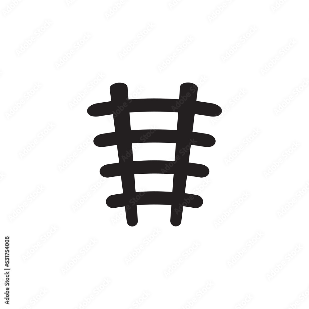 Railway Icon, Rails Symbol, Train Tracks Sign, Railroad Pictogram, Railway Track Silhouette Railway Icon, Rails Symbol, Train Tracks Sign, Railroad Pictogram, Railway Track Silhouette