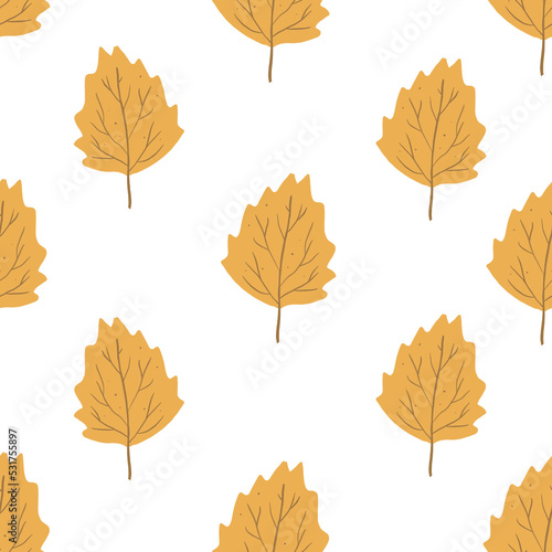 Seamless leaves pattern, pattern of autumn leaves 