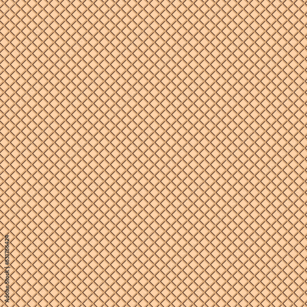 Fototapeta premium Seamless waffle pattern. Vector background.