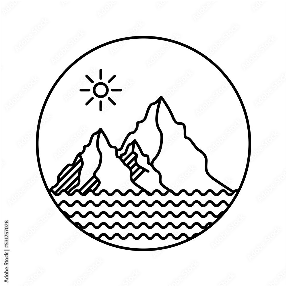 Island icon, beach icon isolated sign symbol vector illustration. Collection of high quality black style vector icon on white background. Island icon, beach icon isolated sign symbol vector illustration. Collection of high quality black style vector icon on white background.