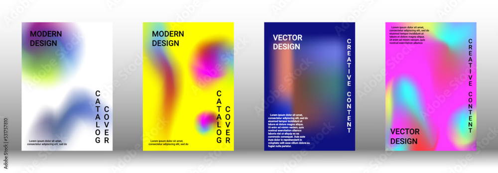 Artistic covers design. Creative fluid colors backgrounds. Set of abstract covers