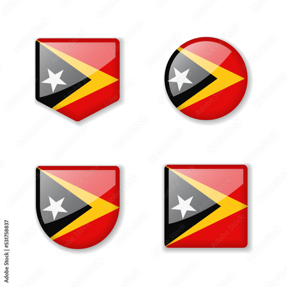 Flags of East Timor - glossy collection. Flags of East Timor - glossy collection.