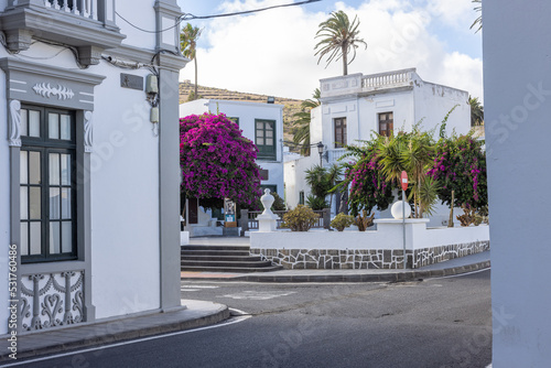 Plaza de la Constitución in Haria, Lanzarote island, Spain. photo