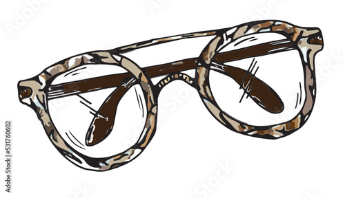 Stylish Hipster Brown Tortoiseshell Vintage Reading Glasses Spectacles with Retro Traditional Design