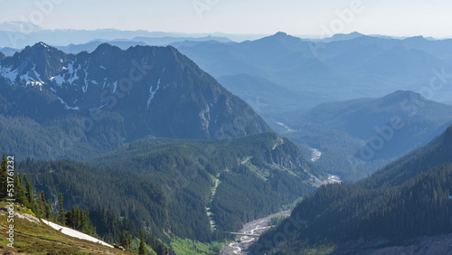 view of the mountains, mount rainier national park