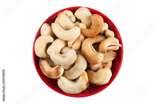 Cashew nut. Typical Christmas party food. png transparent background
