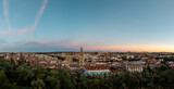 Panoramic view of the city of Burgos in Spain, with the cathedral in the center.