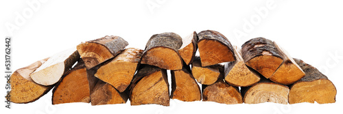 Foto A stack of dryed firewood