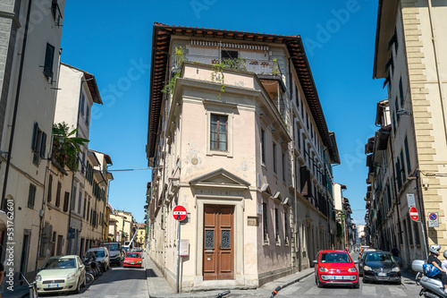 Beautiful old historic townhouses in Florence ,Italy 