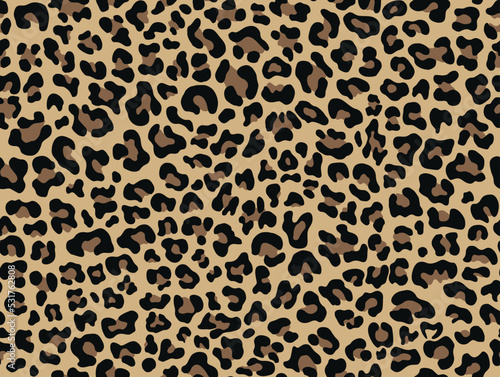  seamless leopard pattern yellow background trendy animal print for clothes, paper, fabric