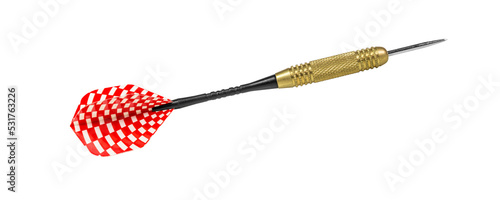 single red white dart photo