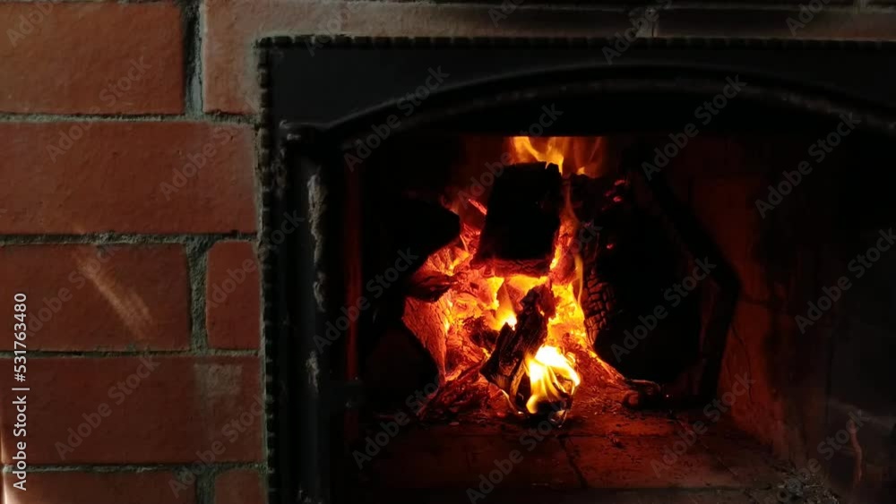 The heat from the fireplace in the house. The heat from the fireplace in the house.