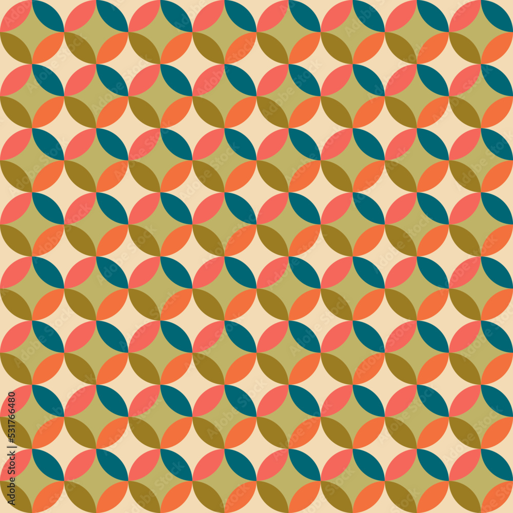 Aesthetic mid century printable seamless pattern with retro design. Decorative 50`s, 60's, 70's style Vintage modern background in minimalist mid century style for fabric, wallpaper or wrapping Aesthetic mid century printable seamless pattern with retro design. Decorative 50`s, 60's, 70's style Vintage modern background in minimalist mid century style for fabric, wallpaper or wrapping