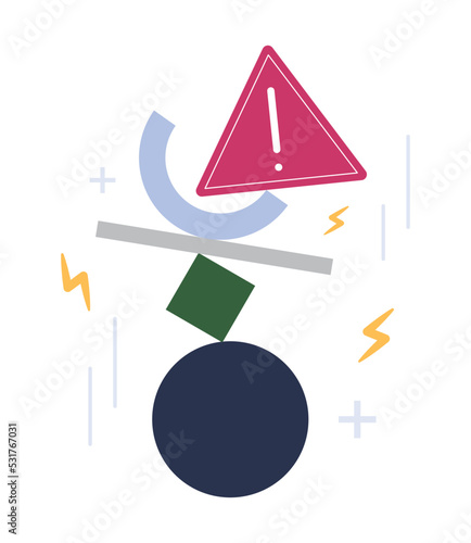 Risk concept. Challenge, danger or difficulty to overcome.
