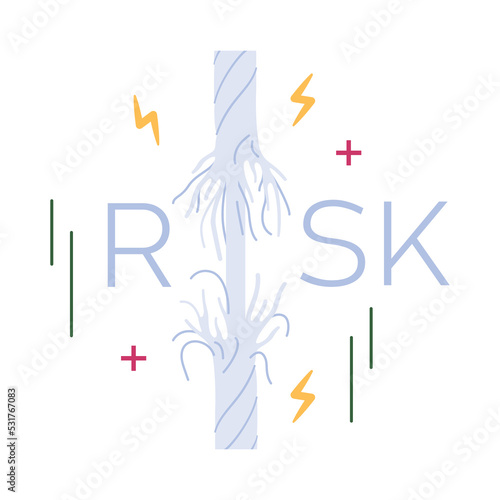 Risk concept. Challenge, danger or difficulty to overcome.