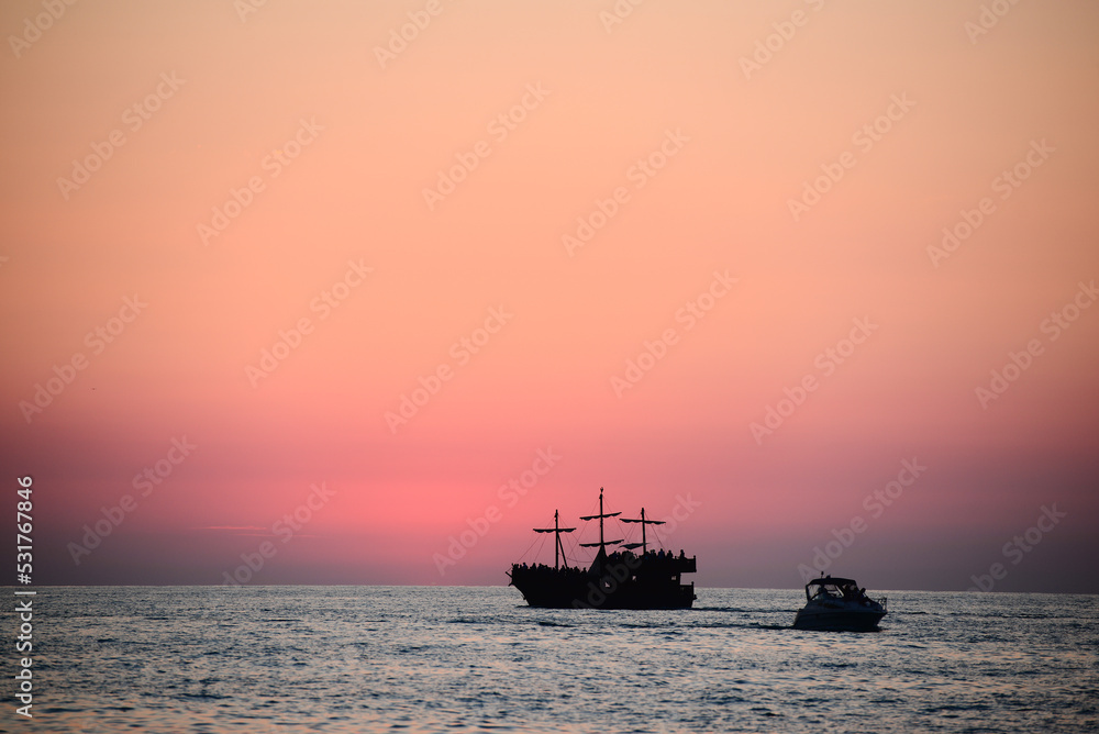 Mirage sunset over the Black Sea, Batumi