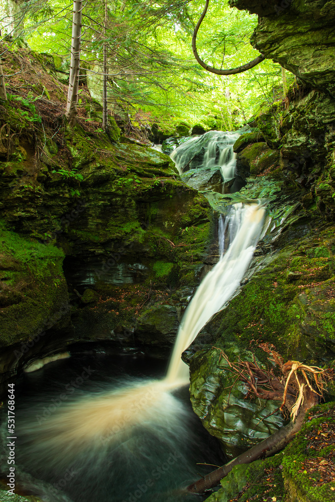 Long Exposure Photos Of The Falls Of Acharn Near Loch Tay, Scottish 