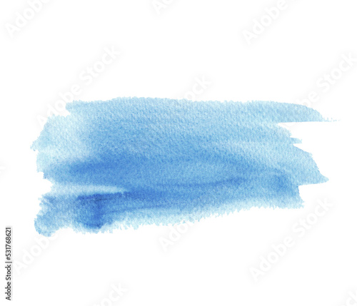 Watercolor Blue Blur. Abstract drawing. Texture of watercolor paper.