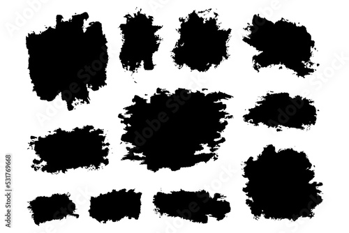 Paint black background vector set