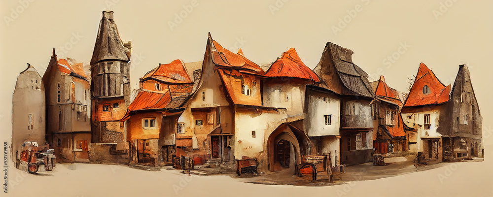 The medieval town HD wallpaper  Pxfuel
