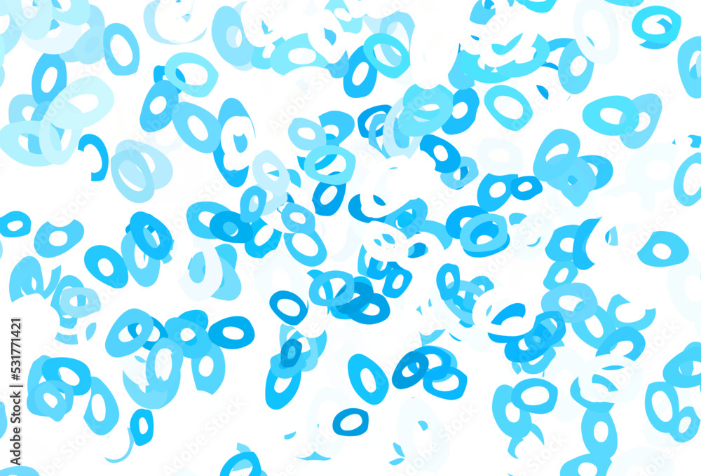 Light BLUE vector background with bubbles. Light BLUE vector background with bubbles.