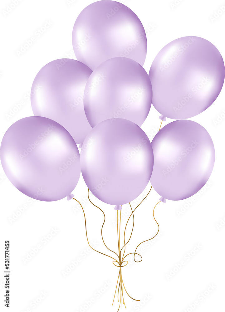 Bunch of pearl balloons in violet tones. Balloon for party decorations Bunch of pearl balloons in violet tones. Balloon for party decorations